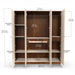 Andrie 4 Door Wardrobe with Drawer |Maple & White