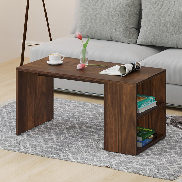 Tayvue Coffee Table Teapoy Console Table for Sofa Set Living Room Home Hall(Brown Maple)