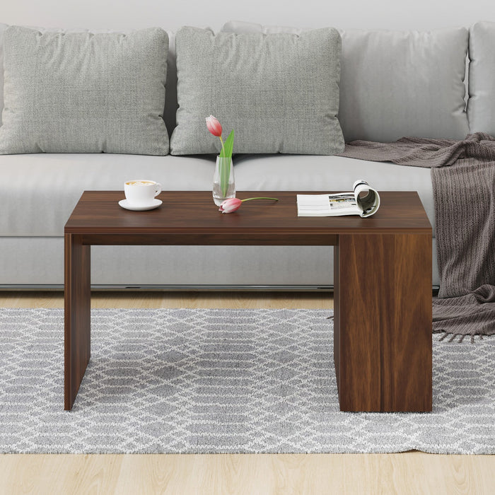 Tayvue Coffee Table Teapoy Console Table for Sofa Set Living Room Home Hall(Brown Maple)