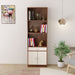 Seonn Bookshelf Cabinet with Storage Shelves & Drawer |Maple