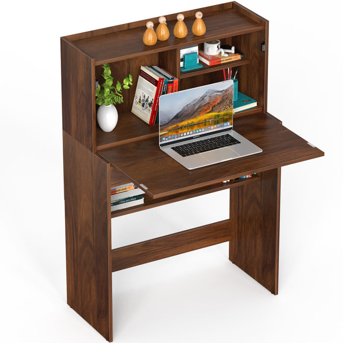 Karmiya Study and Computer Laptop Table for Home or Office, WFH Desk (Brown Maple)