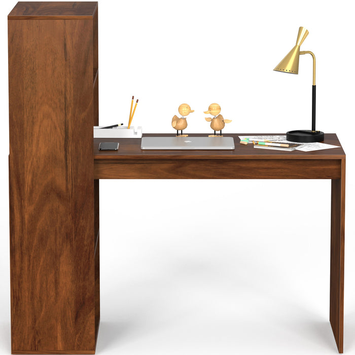 Radisso Study and Computer Laptop Table for Home or Office, WFH Desk (Brown Maple)