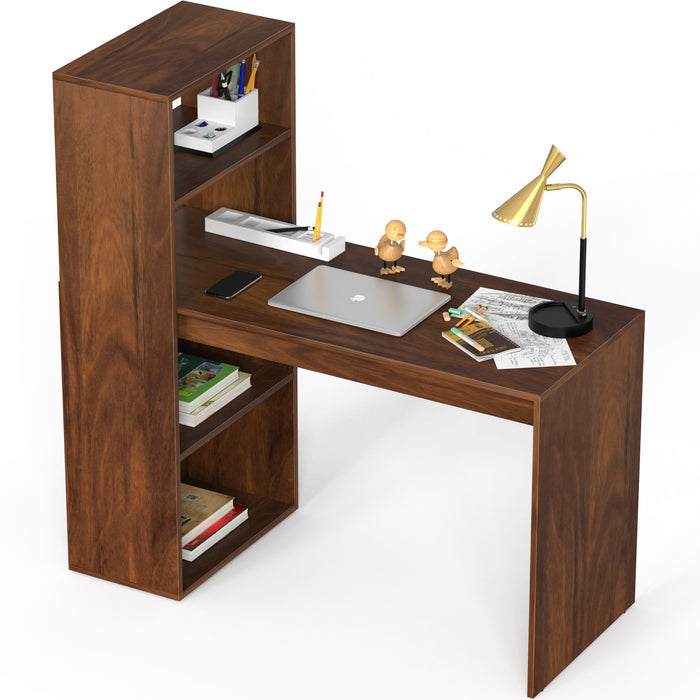 Radisso Study and Computer Laptop Table for Home or Office, WFH Desk (Brown Maple)