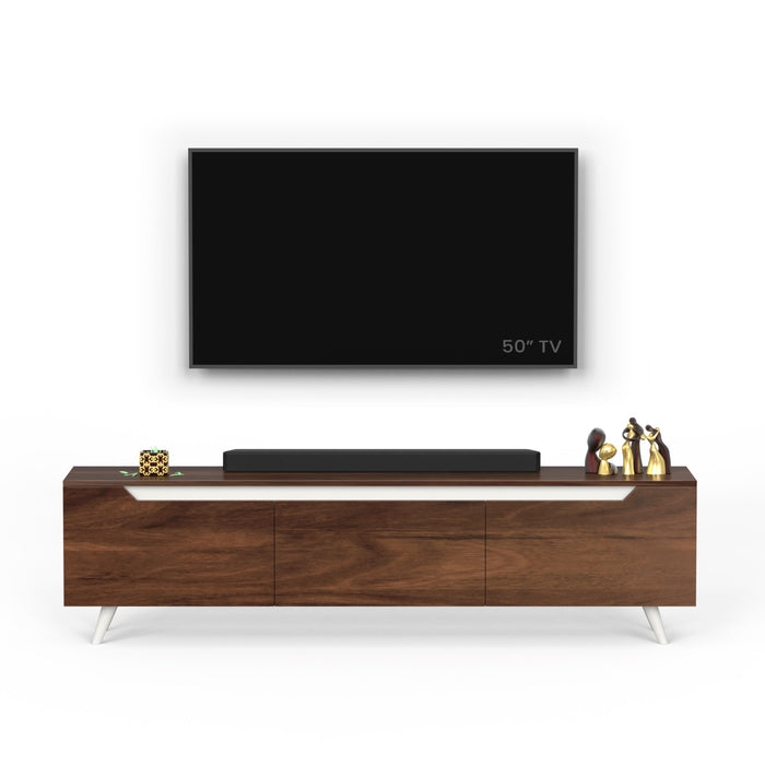 Blesky TV Entertainment Unit Set Top Box Stand/TV Cabinet with Shelves, Ideal for Upto 65” (Brown Maple - DIY)