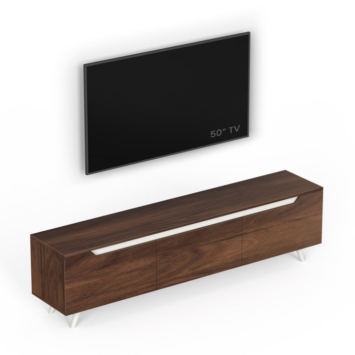 Blesky TV Entertainment Unit Set Top Box Stand/TV Cabinet with Shelves, Ideal for Upto 65” (Brown Maple - DIY)