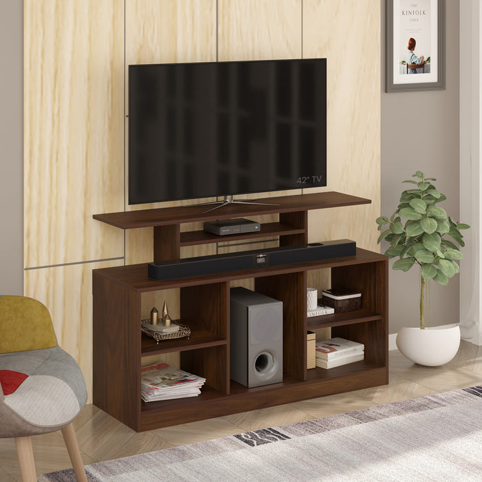 Bevlyn Free Standing TV Entertainment Unit/TV Cabinet with Multiple Storage Shelves, Ideal for 50” (Brown Maple)