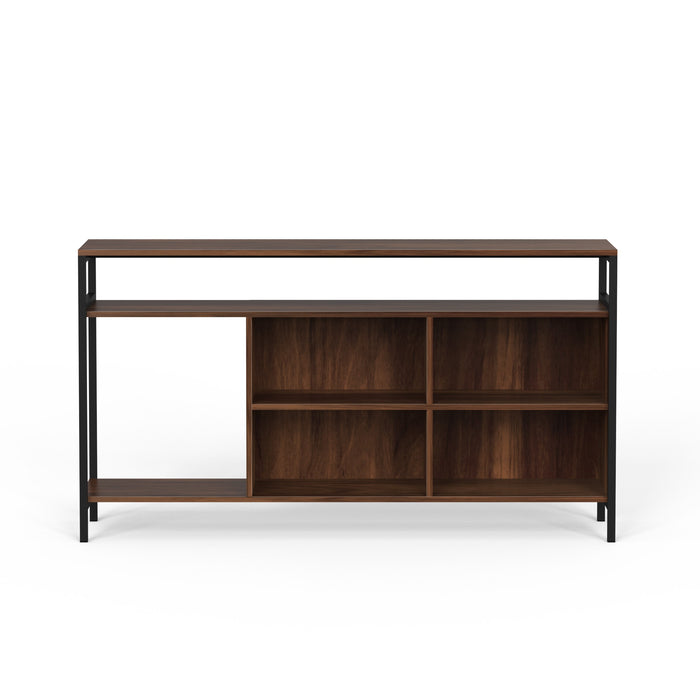 Duskin TV Entertainment Unit Set Top Box Stand/TV Cabinet with Shelves Ideal for 55” (Brown Maple - DIY)