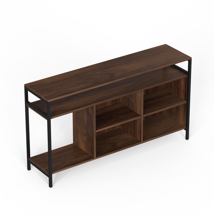 Duskin TV Entertainment Unit Set Top Box Stand/TV Cabinet with Shelves Ideal for 55” (Brown Maple - DIY)