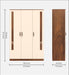 Andrie 3 Door Wardrobe with Drawer |Maple & Beige