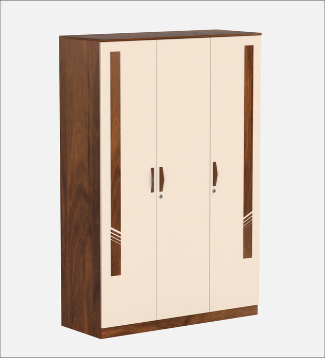 Andrie 3 Door Wardrobe with Drawer |Maple & Beige