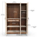 Andrie 3 Door Wardrobe with Drawer |Maple & Beige