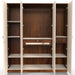 Andrie 4 Door Wardrobe with Mirror & Drawer |Maple & Beige