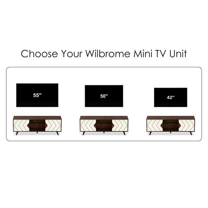 Wilbrome Mini Floor Standing TV Entertainment Unit Ideal for Upto 55 Inches