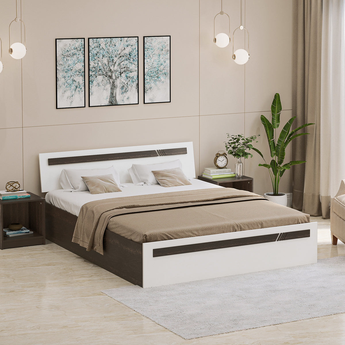 Double bed normal deals price