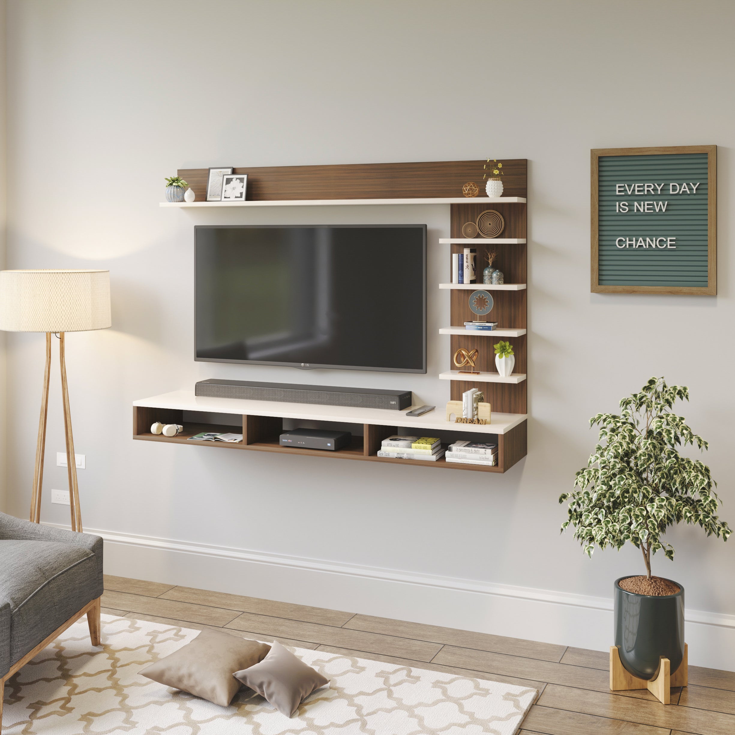 Primax Plus tv Unit Standard, Ideal for up to 40 inches — Bluewud