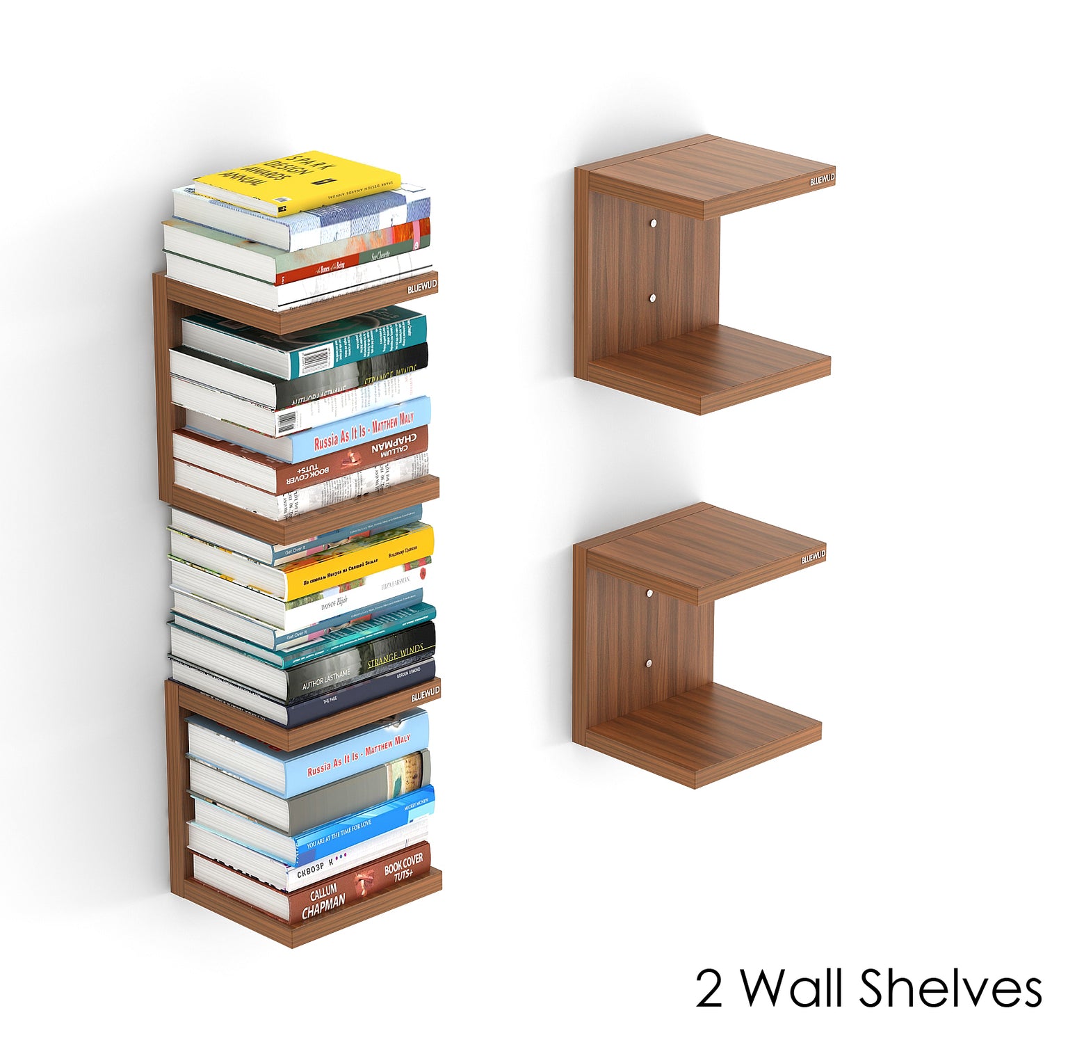 Buy WallMounted Bookshelves Online Smart Storage Solutions — Bluewud